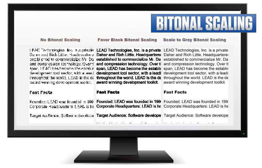 bitonal scaling screenshot